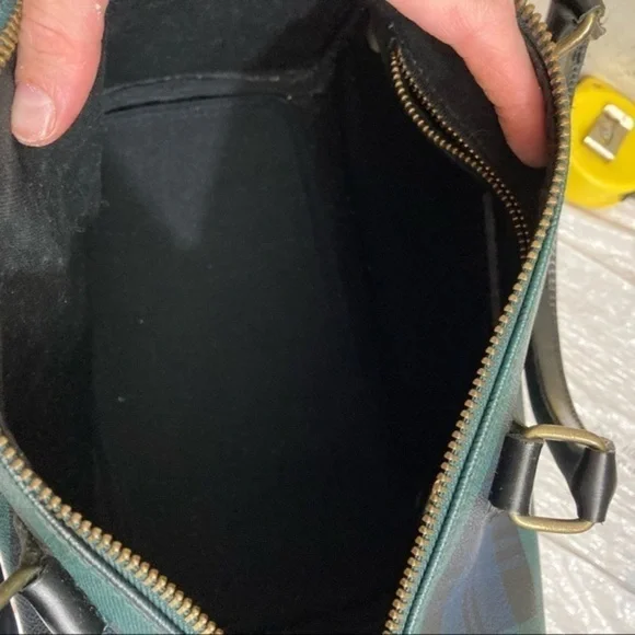 Ralph Lauren polo vintage Blackwatch black watch Plaid Bag – Tartan Leather RARE - Picture 9 of 9